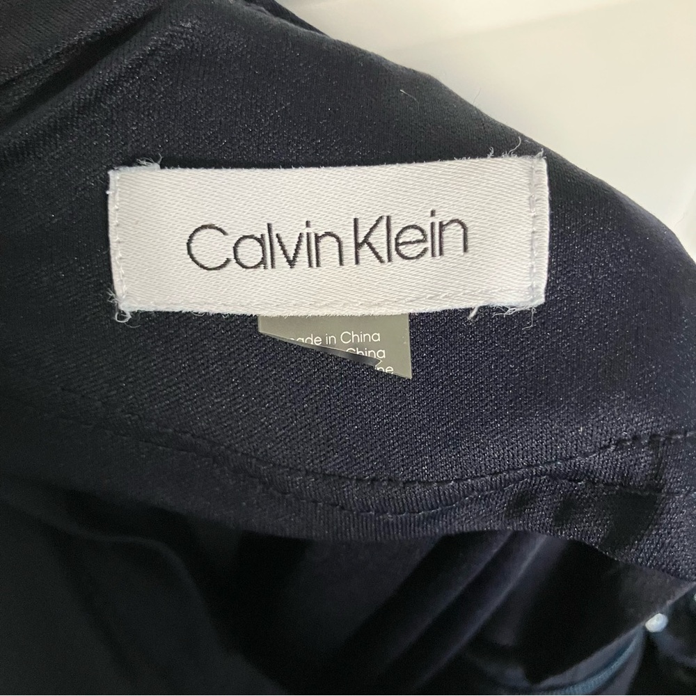 Calvin Klein Womens Gown Dress Blue Size 2 Sequin Surplice Holiday 2026-3b4 - Picture 3 of 3